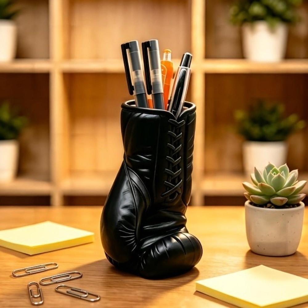 Plastic Boxing Glove Shape Pen Holder Novelty Pen Organizer Pencil Case Stationery Storage