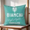 Luxury B-Bianchi Logo Cushion Cover Natural Linen Organic Fabric Double-Sided Printing Couch Pillow Covers Home Decor