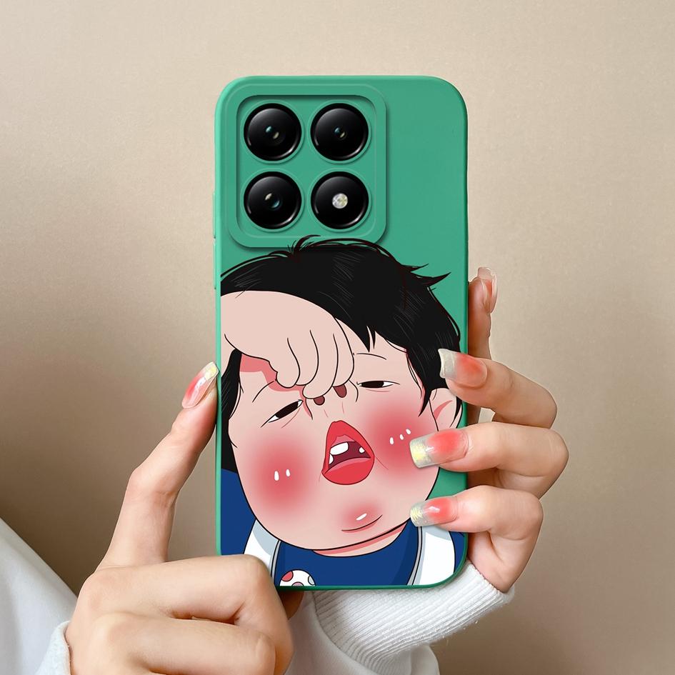 Мягкие новые чехлы для Xiaomi 14T 15 Pro Capa Pretty Cloud Flowers стильный стиль защитный жидкий силикон прочный анти-падение для Xiaomi Shell задние крышки