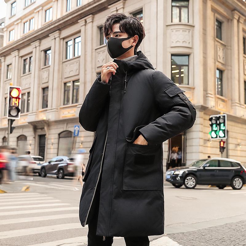Men's Down Jacket Medium and Long Thickened Loose Coat Men's Winter Clothing