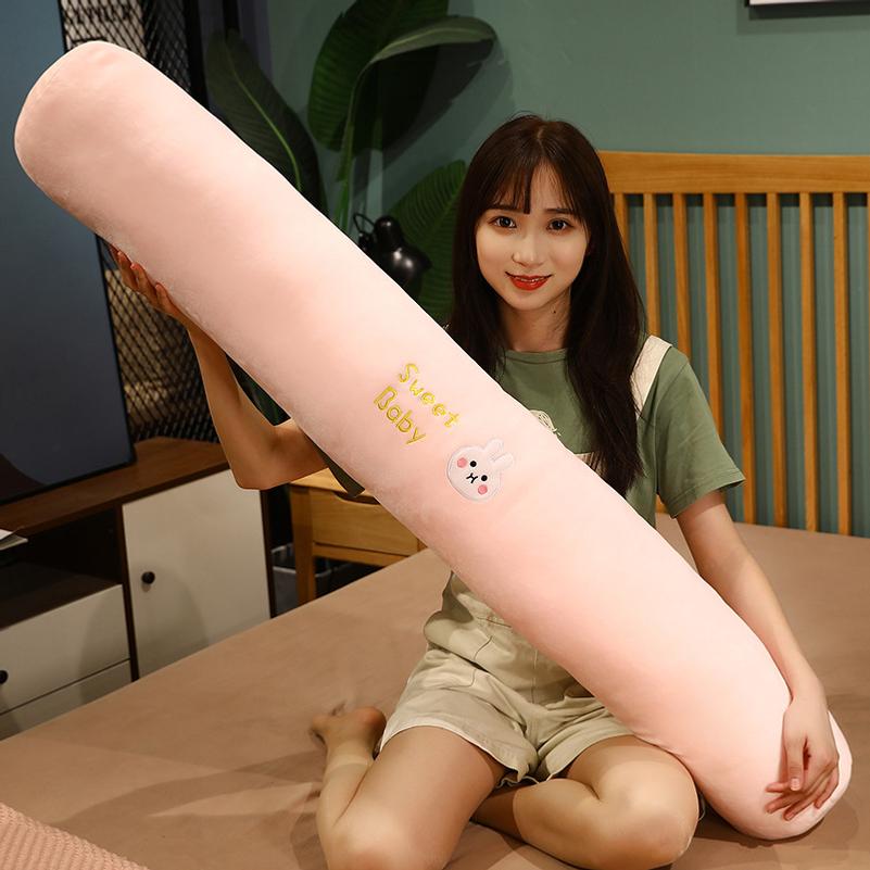 Cylindrical long pillow for sleeping in the bedroom, side sleeping leg pillow for girls, long body pillow for boys' dormitory