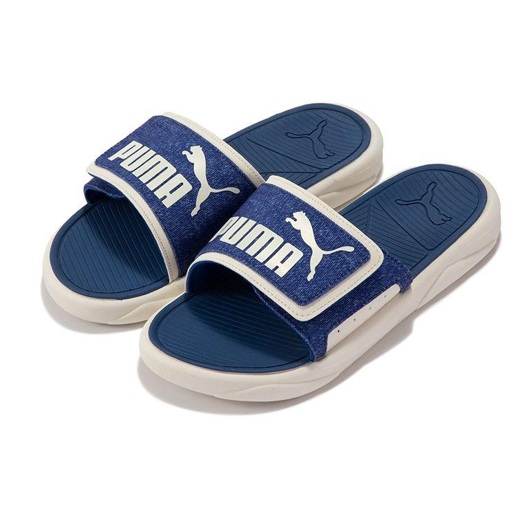 Puma Royalcat Comfort Slides Denim Unisex Sneakers Cream Whisper-White Limoges 389154-01