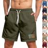 Мужские гавайские шорты на шнуровке, повседневные брюки