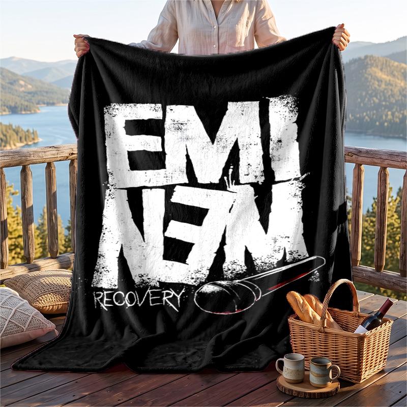 Warm Flannel Throw Blanket,Eminem Lightweight Cozy Blanket For Bed Sofa And Daily Use