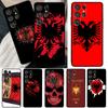 Albanian Flag Eagle For Samsung Galaxy S21 S22 Ultra Note 20 S8 S9 S10 Plus Note 10 Plus S20 FE Phone Cover