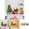 Christmas Wall Sticker Pvc Decorative Removable Santa Claus And Christmas Tree For Home Decor