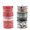 One Roll Christmas Tree Dress Up Ribbon Festive Gift Box Tie Cartoon Patterns Ribbon Tie Festive Arrangement