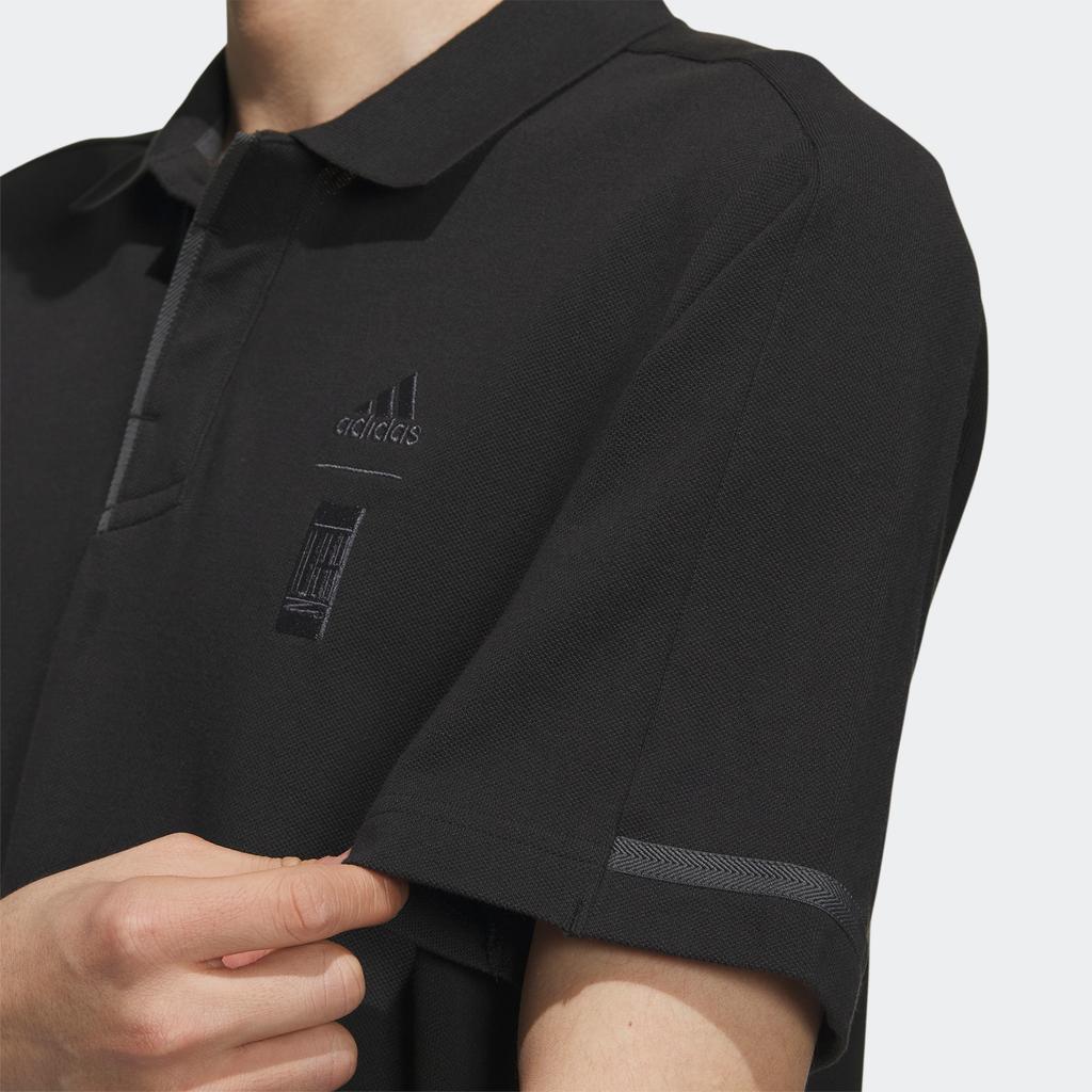 Adidas Wj Mh Polo Solid с логотипом бренда, повседневная спортивная мужская рубашка поло с коротким рукавом, черная IA8105