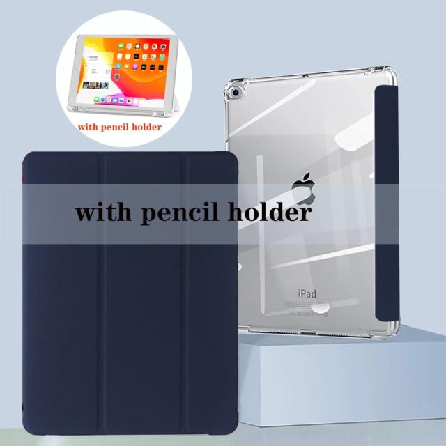 Чехол для iPad Pro 11 10,5 Air 3 Smart Cover 2019 iPad 10,2 8th 9,7 Mini 4 5 с подставкой для карандашей 5-го, 6-го поколения