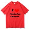 Смешная футболка I Love Nicholas Chavez Женская одежда Харадзюку Эстетика Унисекс Высококачественная одежда Винтажная Футболка 100% Хлопок