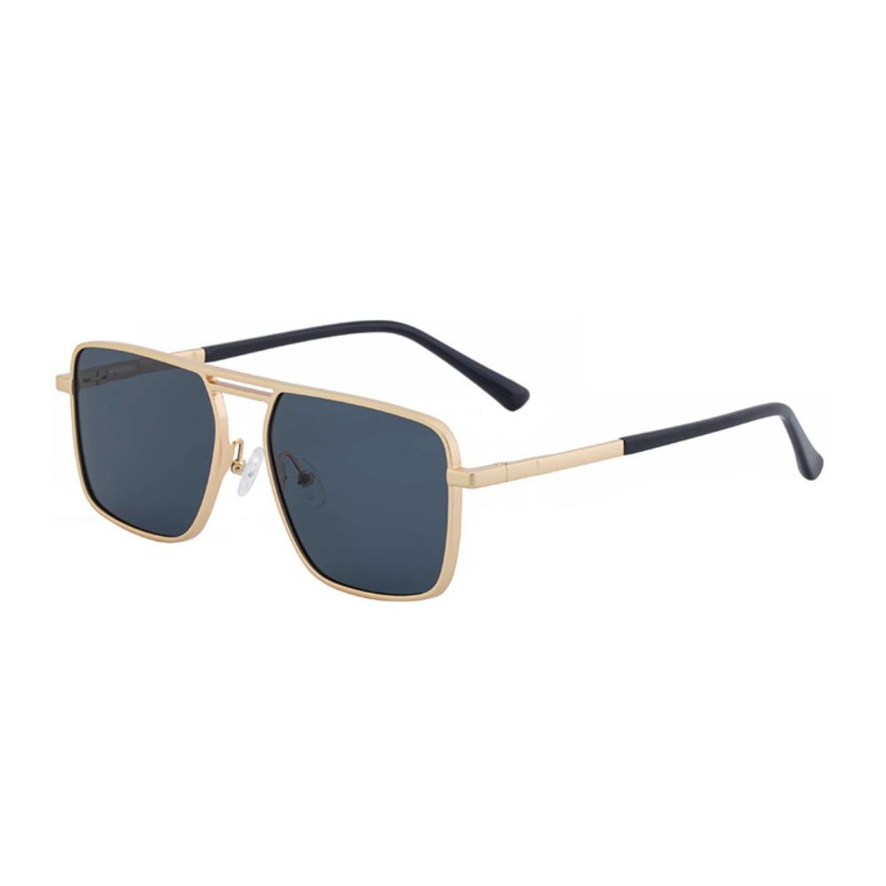 Punk Double Beam Sun Glasses Big Frame Men Eyewear Personalized Square Sunglasses Unisex