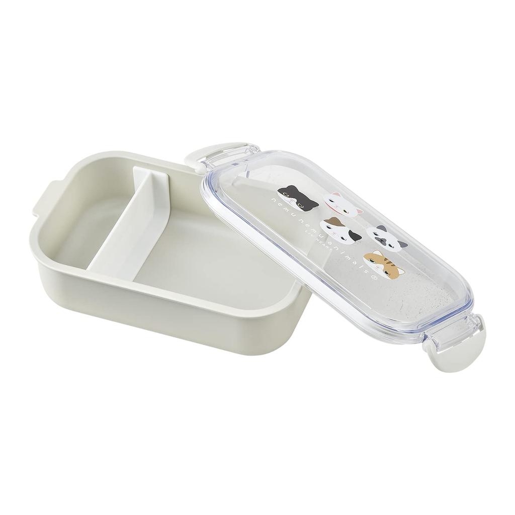 LIV HEART Live Haato Lunch Box Lunch Goods Nemunemu Animals Длина CAT Можно мыть в посудомоечной машине Сделано в Японии (Всего прибл.. 17.5cm) 18111-02