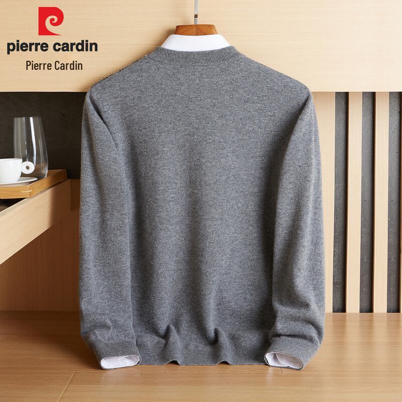 Pierre Cardin Men's Autumn/Winter Crew Neck Jacquard Wool Pullover Sweater