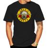 Футболка Tee-shirt Homme Топы Мужские Хлопковая Футболка Летняя Футболка Guns N Roses Логотип-пуля Черная Мужская Графическая