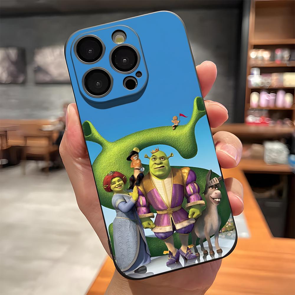 Чехол для телефона Шрек для iPhone 17 Pro Max 15 Pro 16 14 Plus 12 13 Mini 11 Pro Ударопрочный Мягкий Чехол