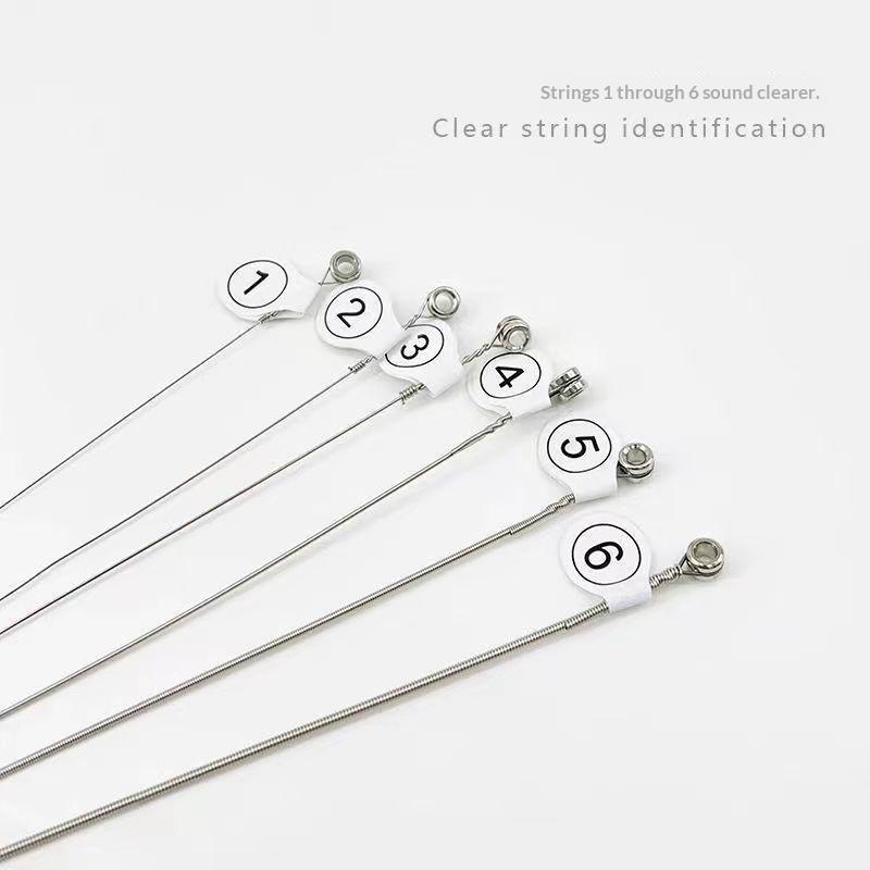 Electric Guitar Strings Nickel Wound Anti Rust Coated High Bright Tone Guitar String Set For Music Performance Practice