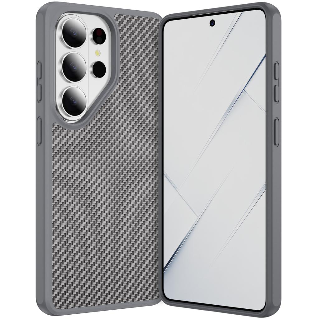 Чехол для Samsung Galaxy S26 Ultra S25 Plus S23 S24 Ultra Защита от падений Чехлы с матовым покрытием под карбоновое волокно