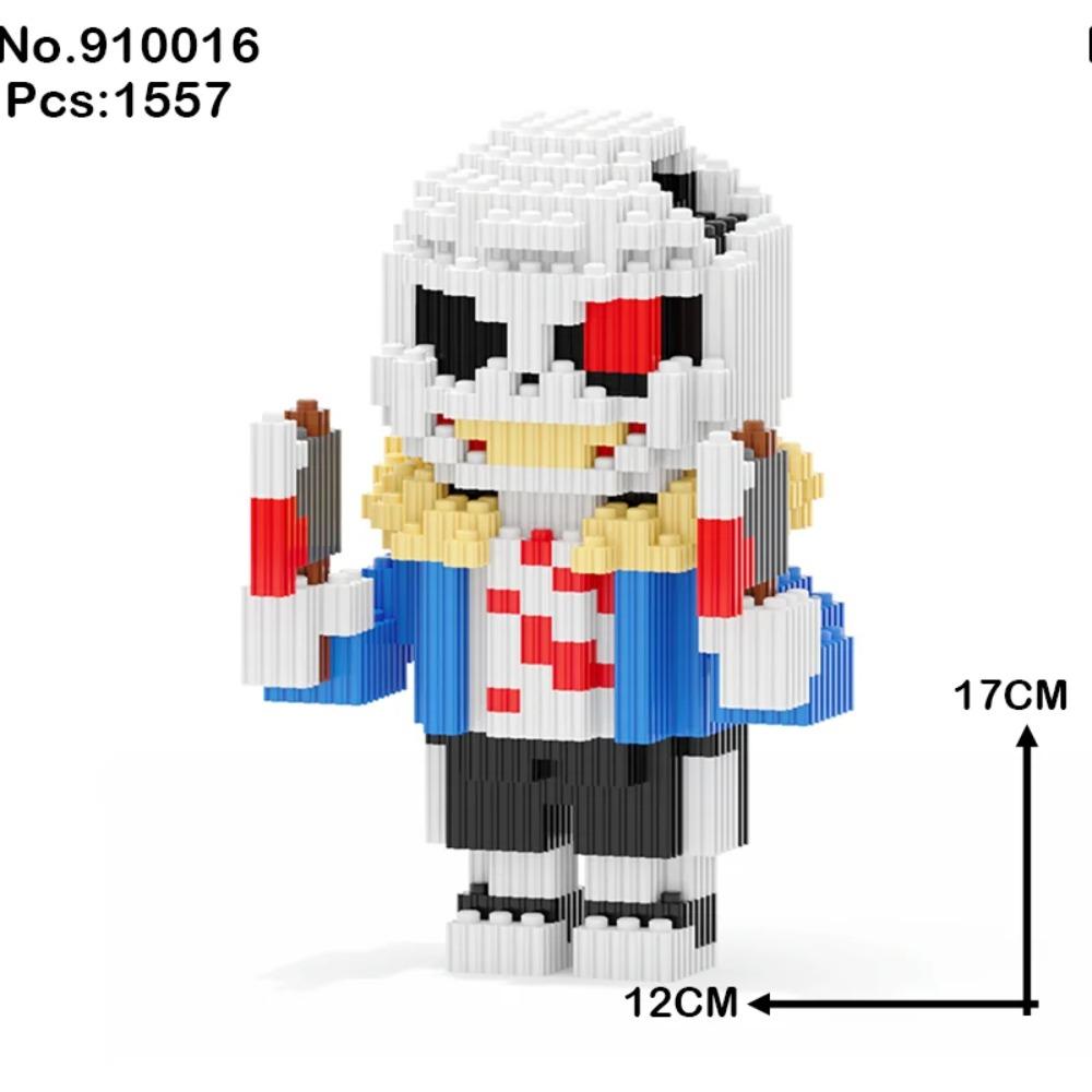 Undertale Санс Строительные Блоки Крест Кошмар Жнец Чернила Сон Скелет Монстр ABS Кубики Кукла Магические Блоки Игрушки Рождественский Подарок