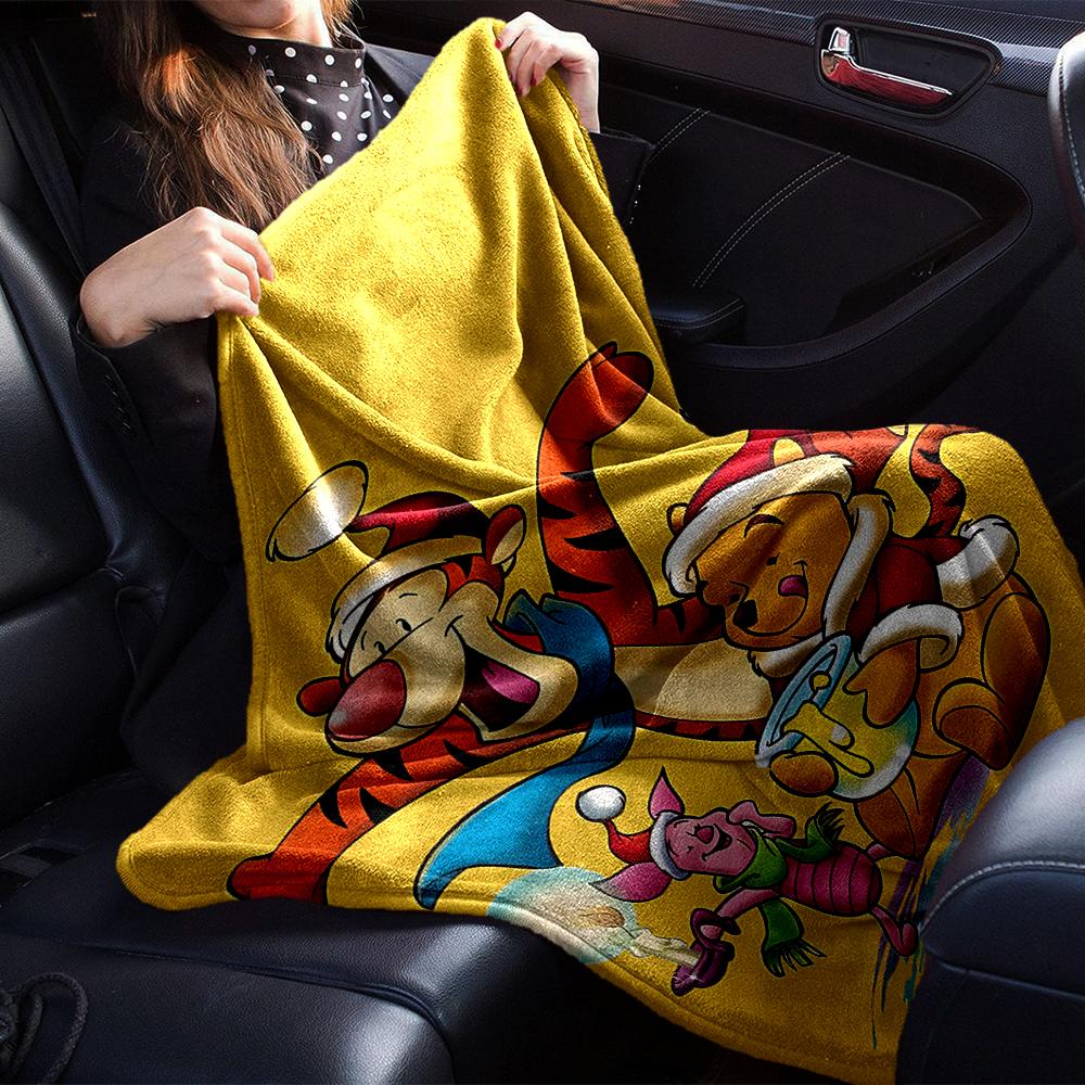 Christmas Adventure Acre Wood Blanket Soft Throw Blanket For Home Bedroom Bed Sofa Travel Office Solid Christmas Blanket