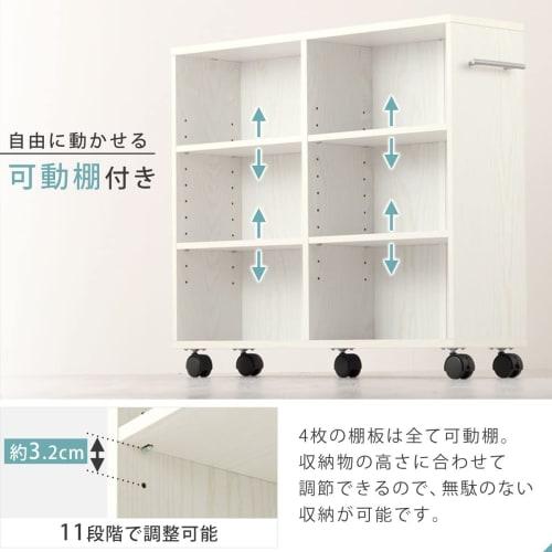 Книжный шкаф Bon Furniture на колесиках, Узкое хранение, Деревянная тележка для хранения с ручками, Хранение в шкафу, Тележка, Полка, Ширина 20 см, Орех