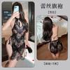 Sexy lingerie sexy women's perspective lace high waist split ends seduction antique cheongsam pajamas uniform