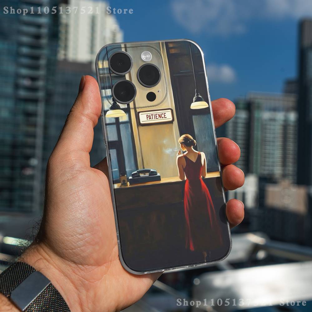 E-edward H-hopper Art Phone Case For iPhone 17,16,15,14,13,12,11 Pro,Max,Plus,XR,Mini,E Clear Full-coverage Soft Cover