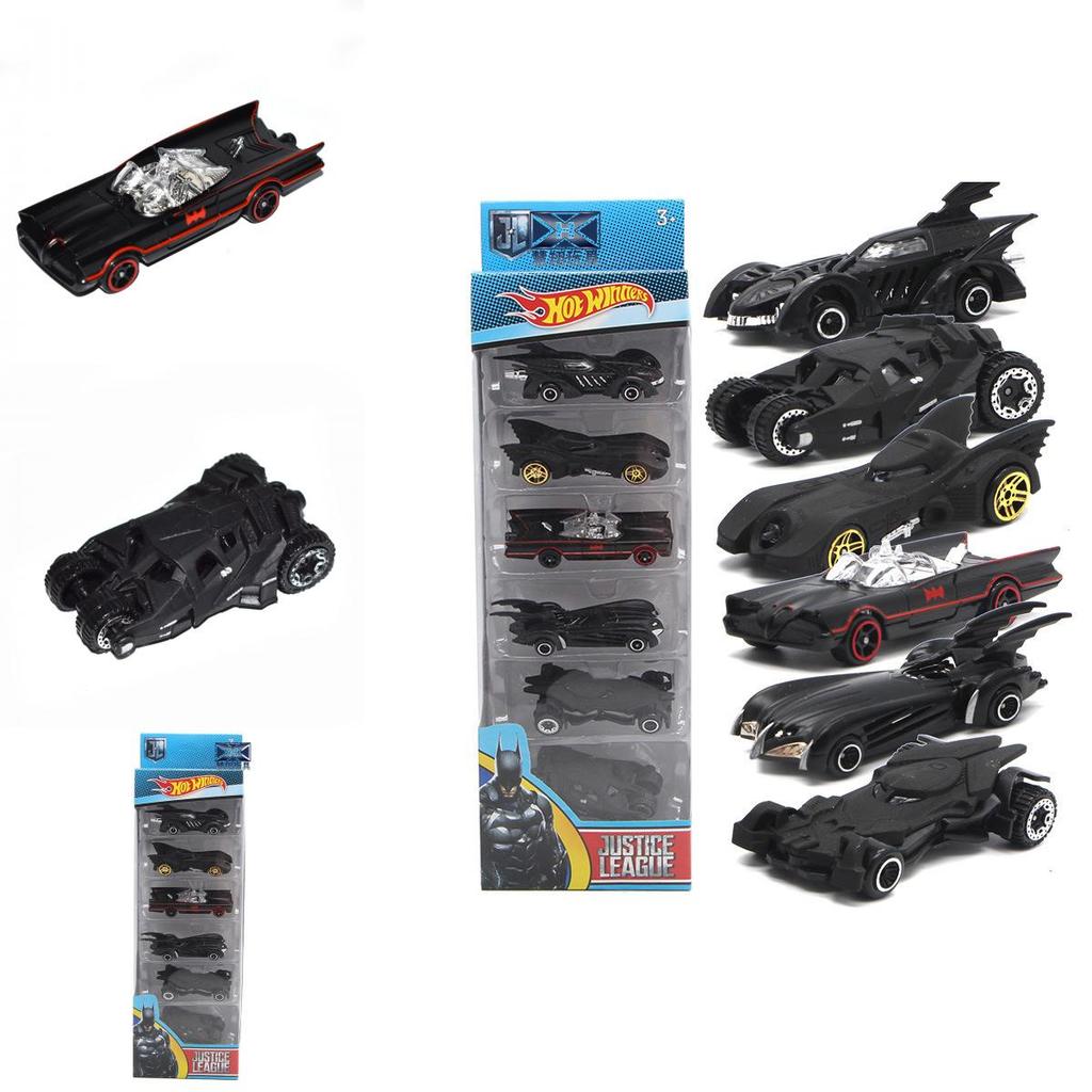 Premium Quality 6pc Batman Batmobile Die-cast Hot Wheels Car Set For Enthusiasts