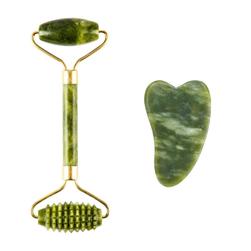 Массажер для лица Guasha Jade Roller Scraper Инструменты для ухода за кожей лица