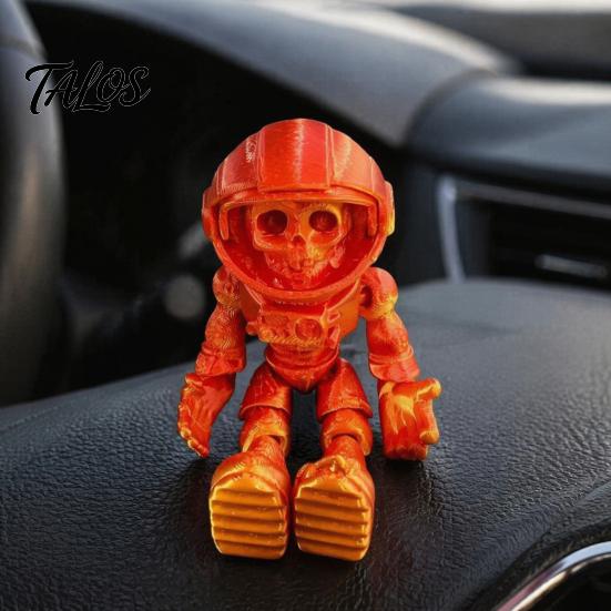 Прочная Пластиковая Коллекционная 3D Печатная Фигурка Черепа Астронавта, Подвижная Скелетная Фигурка Космонавта, Фигурка Хэллоуин, Подвижные Суставы, Украшение