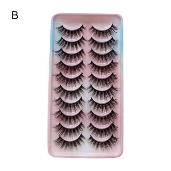 10 пар/коробка модных накладных ресниц для вьющегося макияжа ручной работы