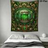 St.Patrick's Day Wall Tapestry Aesthetic Wall Hanging Printed Fabric Blanket Decorative Tapestries for Bedroom Living Room Home Decor