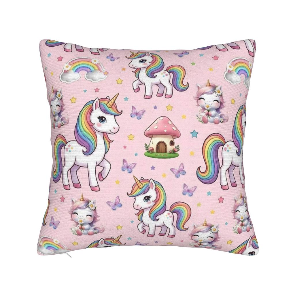 Candy Unicorn Party Pillow Cover Morden Pillow Case For Sofa Car Home Decor Comfy Cushion Cover Birthday Present