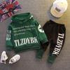 Весна Осень Детская Одежда Для Мальчиков Девочек Спортивные Буквы Длинные Рукава Толстовка Штаны Комплекты Из Двух Частей Малышей Активная Одежда Младенцы Детский Спортивный Костюм