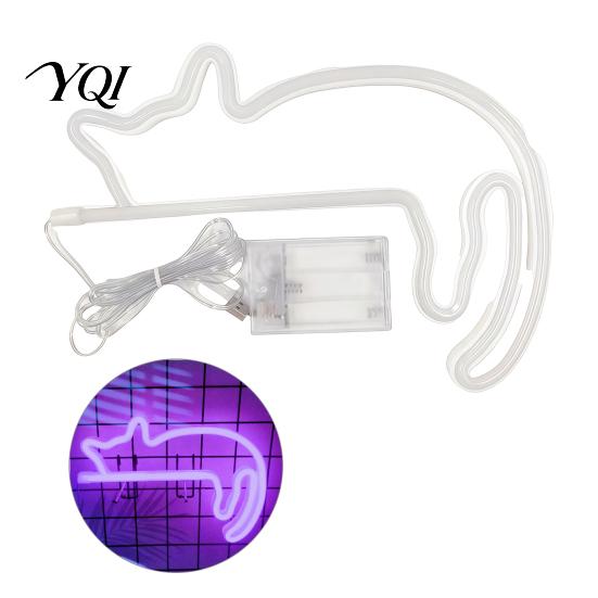 Usb Operated Room Decor Cat LED Neon Sign Wall Sconce for Bedroom Decor, Cute Cartoon Animal Energy Saving Light, Decorative Lamp Living And
