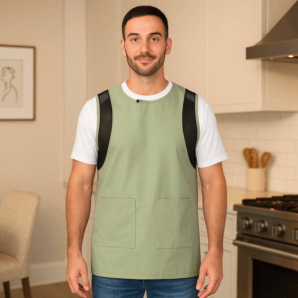 Прочный водонепроницаемый фартук с защитой от масла Модный стиль Удобный дышащий фартук Регулируемый с карманами Фартук для выпечки Ресторан