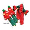 Straight Bowknot Hair Ring Plush Christmas Tree Ponytail Holder Telephone Line Hair Rope  Wedding