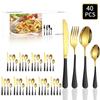 Stainless Steel Tableware 4 Main Pieces Steak Knife, Fork and Spoon 40-Piece Set Gift Set