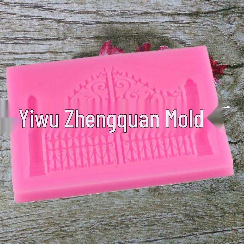 Сделай сам Ретро Забор и Ворота Силиконовая Форма для Торта и Шоколада