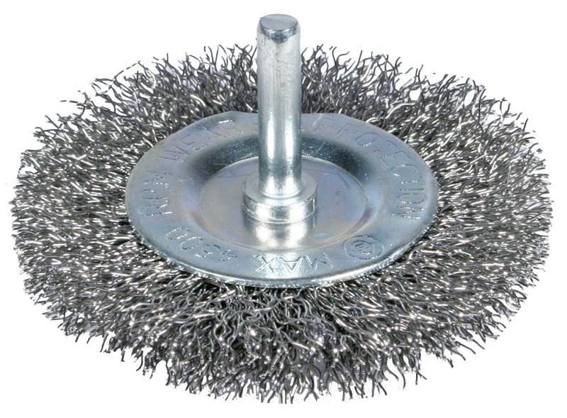 DISC BRUSH WITH 100MM SHANK ZN - E-561-7100