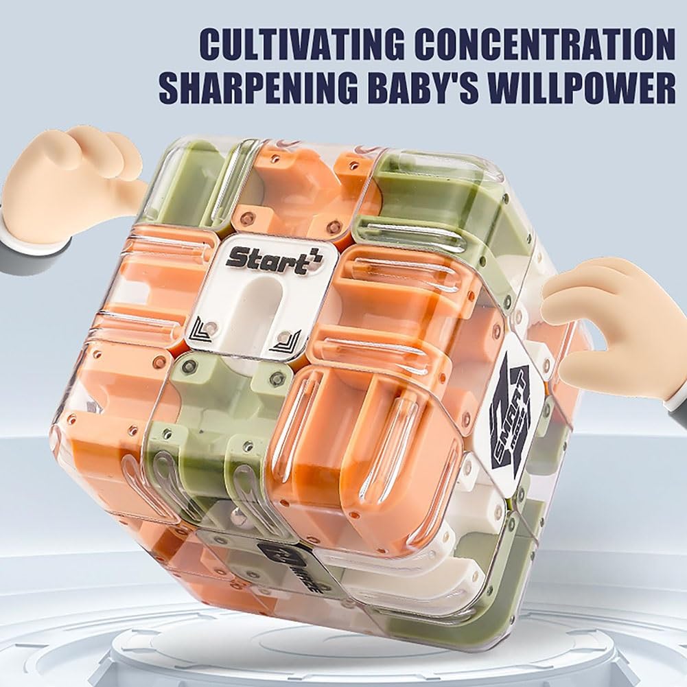 3D Лабиринт Магический Кубик Шестисторонний Прозрачный Пазл Кубик Скорости Кубики Игрушки Лабиринт Для Детских Развивающих Игрушек Подарок на День Рождения