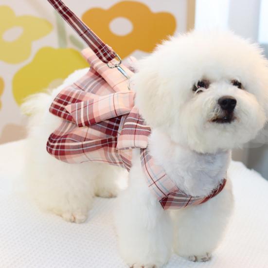 Поводок для собаки в стиле JK, безопасный, мягкий, с бантом, удобный, защита от потери кожи