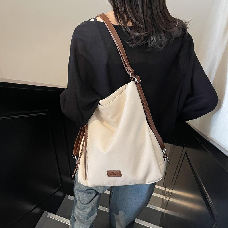 Student Class Canvas Bag Women's 2025 New Spring Large-capacity Backpack Commuter Shoulder Underarm Tote Bag