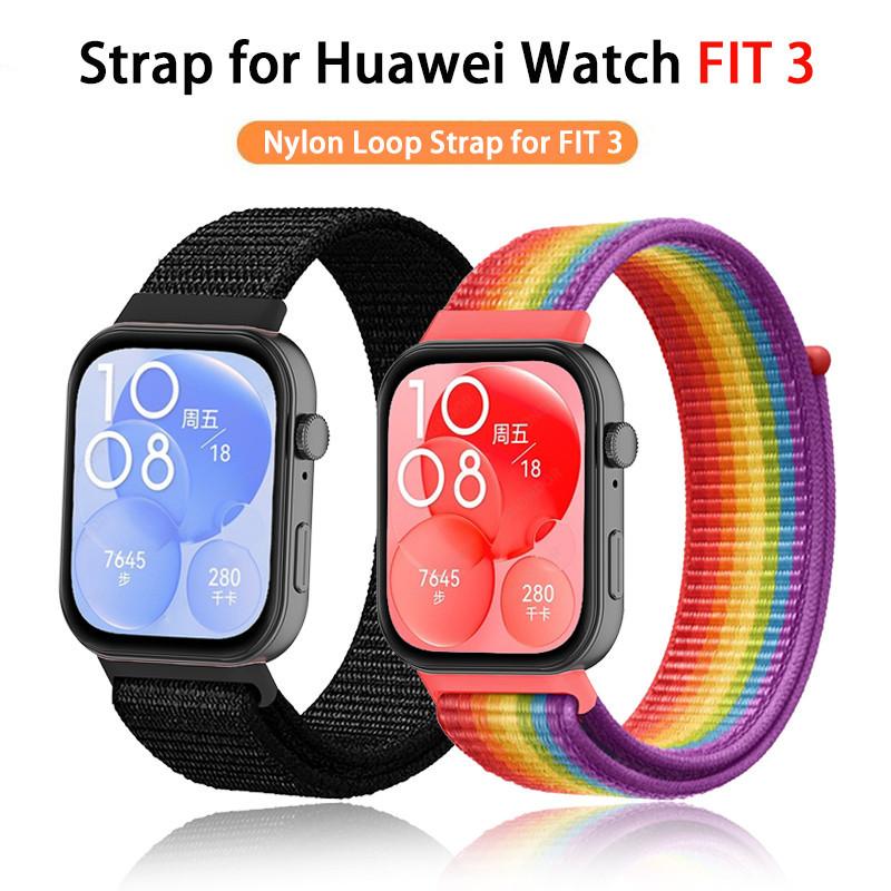 Ремешок для HUAWEI WATCH FIT 3, аксессуары, нейлоновая петля, сменный ремень для умных часов, спортивный браслет для Huawei Fit3 Band