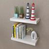 VidaXL 2 Wall Shelves MDF White Storage of books/DVDs 242182