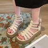2024 Лето Новые женские туфли Корейский стиль Модные удобные повседневные пляжные сандалии на толстой подошве Обувь для женщин Sandalias De Mujer