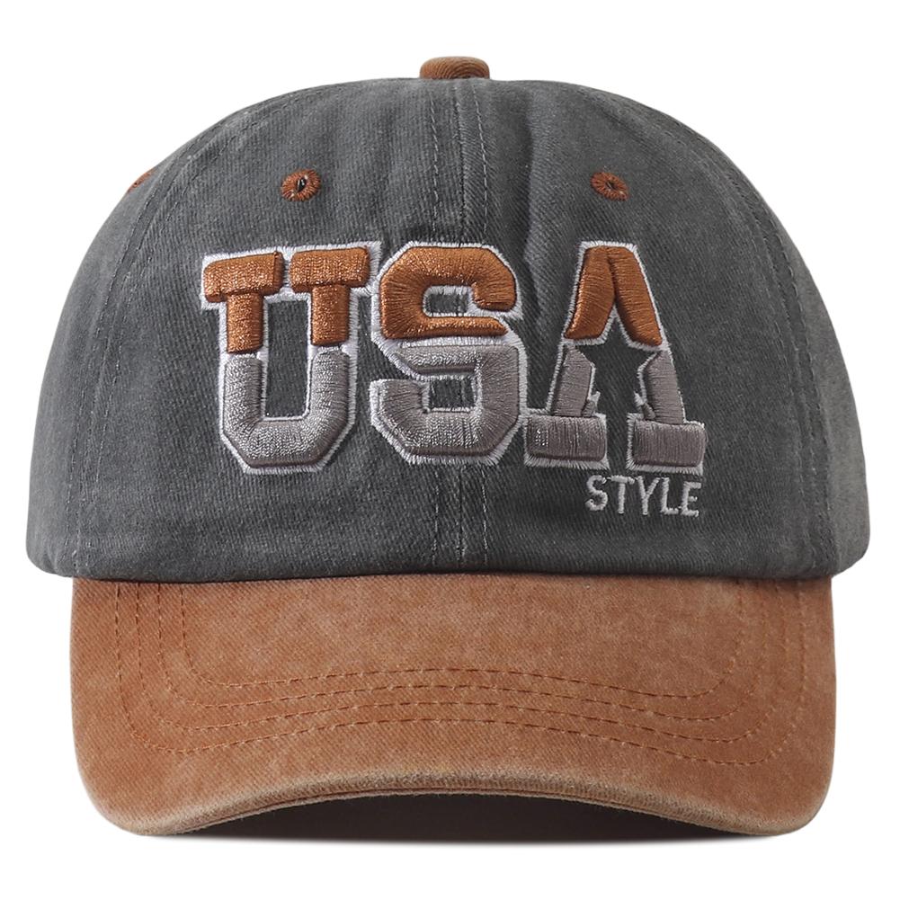Новая унисекс бейсболка с вышивкой буквы USA, стираный хлопок, snapback, хип-хоп, уличные кепки с козырьком для женщин, мужчин