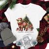 New Men's Women'S Fashion Funny Christmas Merry Sheep Letter Print T Shirt Summer Unisex Loose Casual Plus Size Graphic Tee Tops