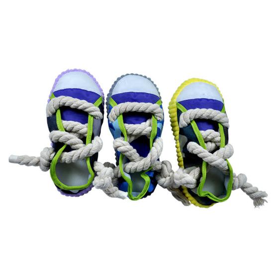 Игрушка для домашних животных, устойчивая к укусам, интерактивная плюшевая, снимает беспокойство, форма обуви для укусов домашних животных