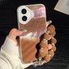 Браслет Цепочка Леопард Чехол для Телефона Для iPhone 15 Funda iPhone 11 13 14 16 Pro Max 12 15promax Жесткий Пластиковый Чехол со Шнурком