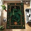 Mythical Dragon Design Carpet Folk Art Style Floor Rug For Aesthetic Home Decor Living Room Bedroom Coffee Table Mat